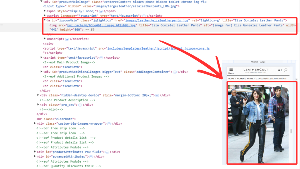 Image Alt text optimiztion for fashion store